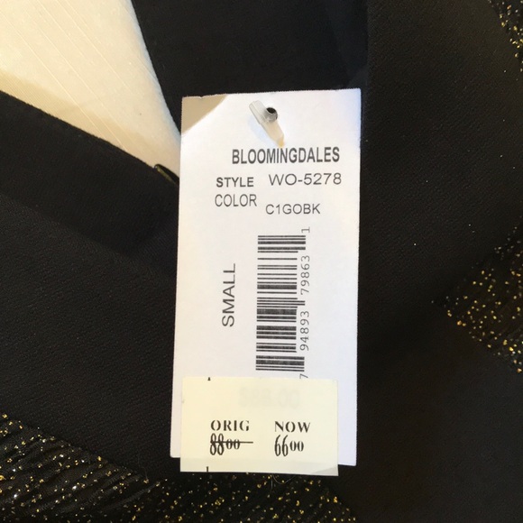 Aqua Dress Black with gold sparkle size S - Picture 4 of 7